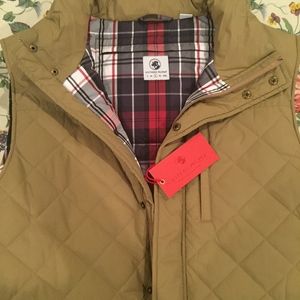 NWT Southern Proper Tan Quilted Sleeveless Vest LG